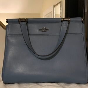 COACH Grace Bag, Blue with Gunmetal Hardware, Two-way Carry